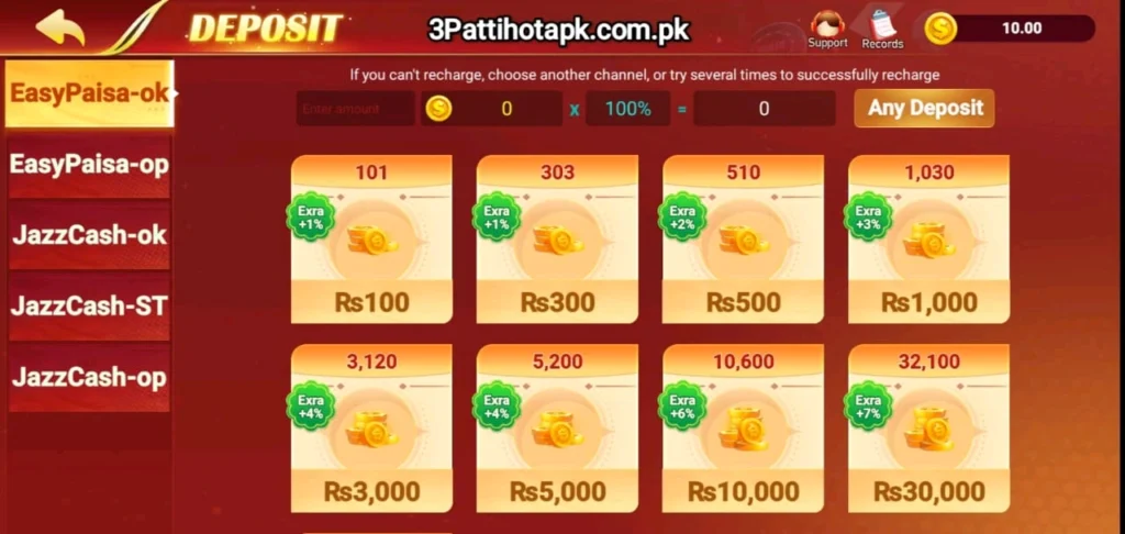 How to Deposit Money in 3 Patti Hot
